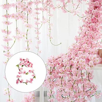 Steppiano 桜 造花 桜の花 シルクフラワー 枯れない花 1 8m 人工造花 藤の花 フェイクフラワー インテリア 壁掛け 花輪 通販 Lineポイント最大get Lineショッピング