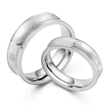 【Giumka】情侶戒指・幸福年代・白鋼・客製刻字