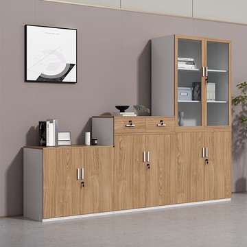 免運 最低價 高低櫃 雙開門文件櫃組合二門矮櫃開門式收納櫃簡約現代檔案資料櫃高低櫃S028快速出貨