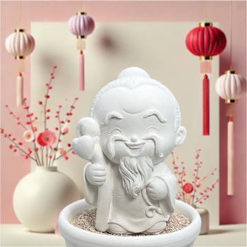 七夕紅線姻緣一線牽 淨念吉祥之月下老人小盤組 藝術香氛擴香