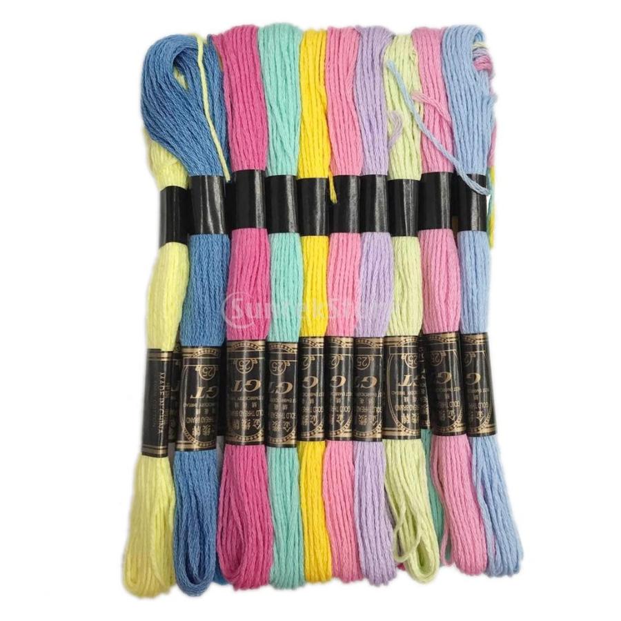 刺繍糸セット 綿 カラフル DIY 手工芸品 ハンドかぎ針編み 帽子 20本
