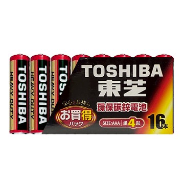 TOSHIBA 東芝 環保碳鋅電池 紅色 4號  16個  1組