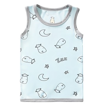 baa baa sheepz 抱抱羊 無袖上衣 95%天然竹纖維  6~12個月  甜夢藍