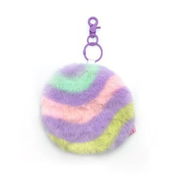 JCC 粉紫波浪圓圓零錢包掛飾