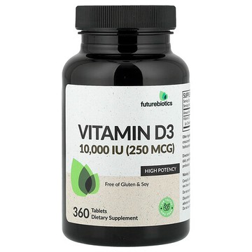 Futurebiotics, 維生素 D3，250 微克（10,000 國際單位），360 片