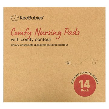 KeaBabies, 舒適溢乳墊，大號，軟白色，14 件裝