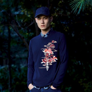 BIG TRAIN加大開運紅琉金竹節棉男T K20437-58