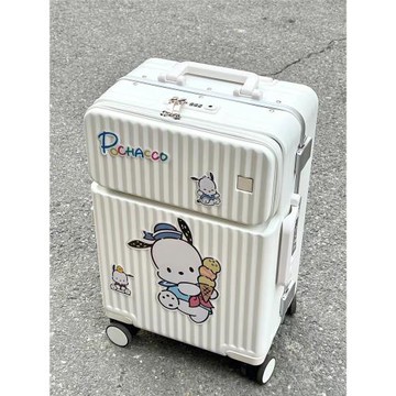 前置開口行李箱鋁框女旅行箱學生拉桿箱萬向靜音輪商務登機箱20寸
