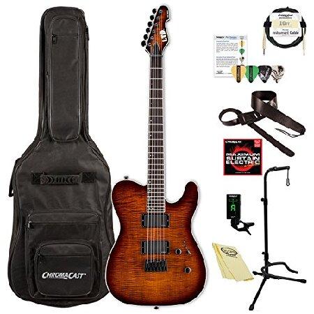 ESP LTE401FMDBSBS-KIT-1 TE Series TE-401FM Electric Guitar, Dark Brown Sunburst Satin