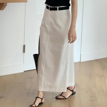 正韓長裙 開叉雪紡長裙CPC1016-創翊韓都