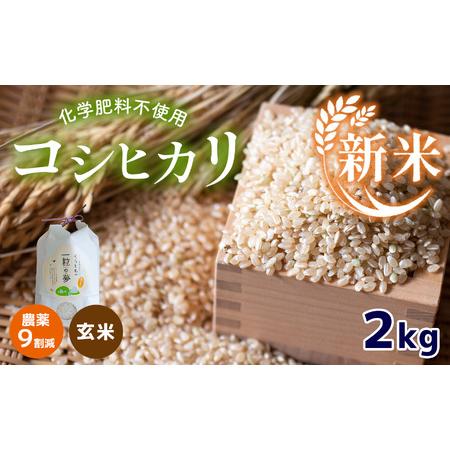 ふるさと納税 農薬9割減・化学肥料不使用 コシヒカリ(玄米) 2kg 山口県美祢市