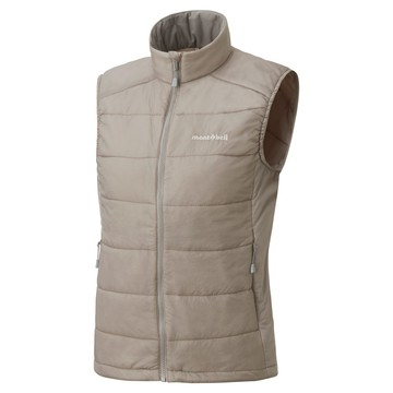 【【蘋果戶外】】mont-bell 1101599 LGY 淺灰 女款人造纖維背心 U.L. Thermawrap Vest 保暖背心 超輕 防潑水 可機洗 羽絨背心替代品