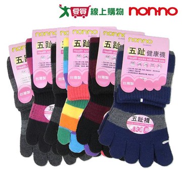 NON-NO儂儂 條紋五趾襪(22~26cm) 台灣製 五趾襪 五指襪 襪 襪子【愛買】