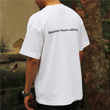 SRL潮牌300g重磅寬松小領口夏季純棉短袖T恤印花休閑圓領男上衣