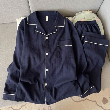 摩登秀 🔥男士睡衣 長袖長褲兩件套 男生寬鬆居家服 睡衣套裝 大尺碼休閒家居服雲朵棉睡衣男款春秋季長袖休閒寬鬆大碼家居