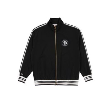 FILA 中性針織外套-黑色 1JKA-1410-BK