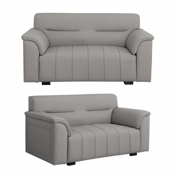 【IDEA】維迪包覆加深貓抓皮雙人沙發/皮沙發(2色任選/雙邊收納袋)灰色