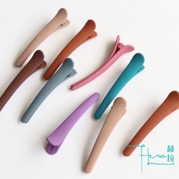 【HERA 赫拉】韓國實用磨砂橡皮百搭髮夾(磨砂 橡皮 瀏海 鴨嘴夾)