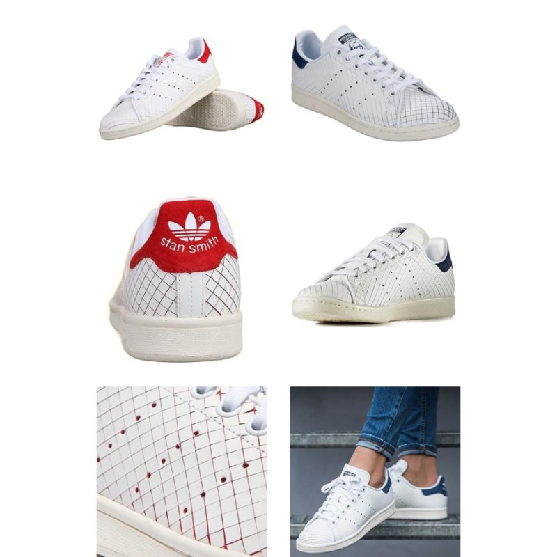 アディダス スタンスミス スニーカー レディース 白 赤 ホワイト レッド ネイビー オリジナルス adidas Originals STAN  SMITH W S32258 S32259 | LINEショッピング