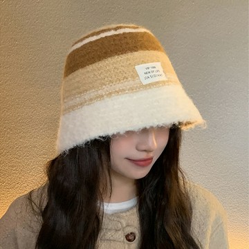 🎉限時出清６折🎉帽子 日系撞色毛線針織水桶帽漁夫帽【H0401】NOV20｜2色  19LADY〔現貨〕《不適用折價券與會員折扣》《售出不退換》《售出不退換》《不適用折價券與會員折扣》