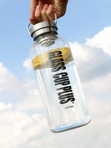 大容量水杯大號男女個性玻璃杯創意水壺2000ml毫升便攜夏天杯子