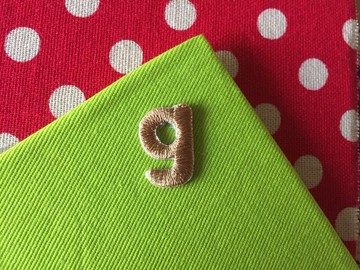 繡布貼 - 英文字母系列 - 小寫g