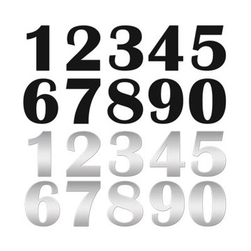 【W.I.P 台灣聯合】數字牌 0-9號 3X5.5CM 黑 / 個 NO.030