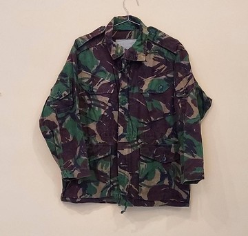 英國公發迷彩棉質拉鍊夾克 軍用外套大衣E款 英國製老品完整