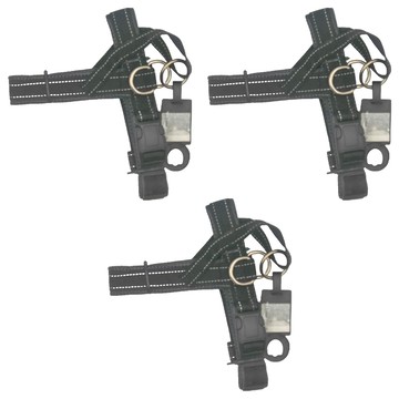 寵物夢工廠 中大型犬胸背  S號(胸圍 45~50cm 粗繩 2.5cm)  黑色  3個