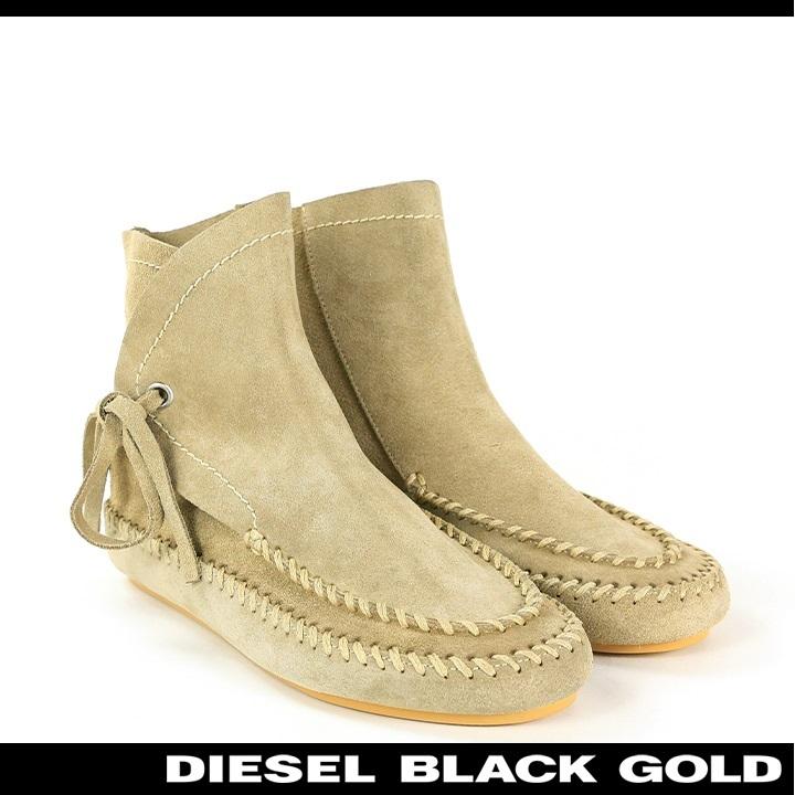 ディーゼルブラックゴールド DIESEL BLACK GOLD モカシンブーツ 靴 レディース 本革 スウェード フラット BEBHIONN |  LINEショッピング