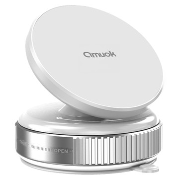 amuok 艾默克 真空手轉磁吸手機支架 手動版 AKHOP02-WT  1個  白色