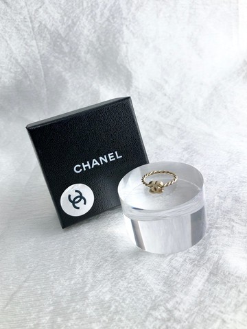 【日本直送，品牌二手包裝】CHANEL 戒指金Coco mark 復古老款 zbspzw