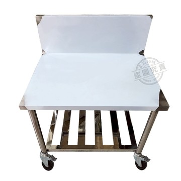【Abis】客製商品-豪華升級加高牆款二層304瓦斯爐台-附煞車輪/料理桌/工作桌/工作台/流理台(72X56CM)