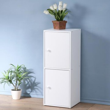 【Homelike】 喜家居現代風二門置物櫃-白(1502)