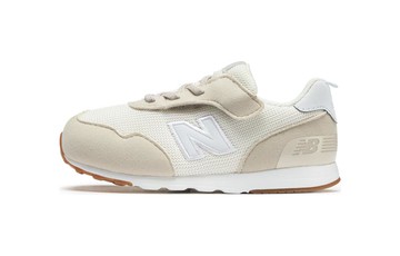 TD NEW BALANCE 515 HOOK & LOOP SHOES BEIGE WHITE