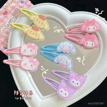 【臺灣-出貨】💫三麗鷗bb夾側邊碎髮夾新款日韓小夾子美樂蒂髮卡可愛ins甜妹夾子髮夾瀏海夾小髮夾禮物 GGGV