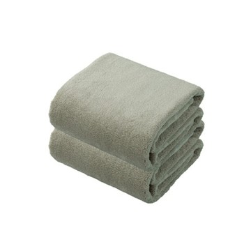 CB Japan 極柔系列超細纖維擦頭巾2入組 - 大地灰