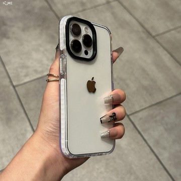高級感防撞條蘋果15promax手機殼iPhone13透明12套11防摔14簡約xr