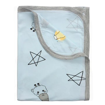 baa baa sheepz 抱抱羊 單層被毯 嬰兒毯 竹纖維  80 x 100cm  藍色星星羊