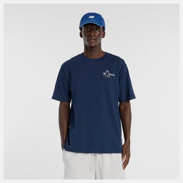 【NEW BALANCE】Fountain T-Shirt 噴泉 藍 男 短袖 短T 休閒 MT61J9ICNNY