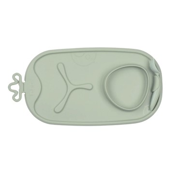 b.box 隨行矽膠餐墊 寶寶餐墊 外出便攜 安全無毒  莫蘭迪綠  1個