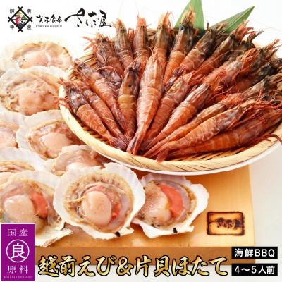 ふるさと納税 越前町 海鮮 BBQ おつまみセット「越前えび  片貝ほたて」