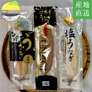 お歳暮 うなぎ 鰻 国産 最高級 四万十うなぎ (蒲焼 白焼 塩うなぎ食べ比べセット) 高知 人気 ギフト