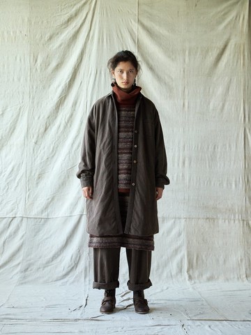 日系復古 棉麻長款襯衫 休閒夾棉襯衣