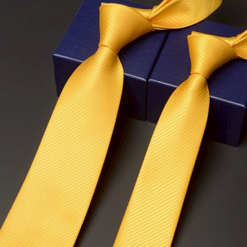 金色黃純色男商務正裝8cm職業單位工裝潮 新郎結婚韓版休閑窄6cm