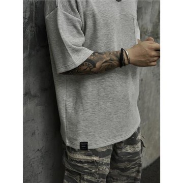 (免運)Gnomes lab 3.0軟糯親膚300g空氣層純色口袋短袖打底圓領T恤日系