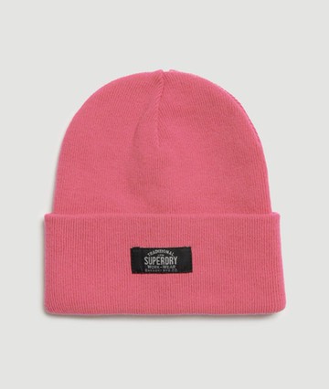 Superdry Women's Women's Classic Knitted Beanie Pink / Pink Peacock - Size: 1SIZE