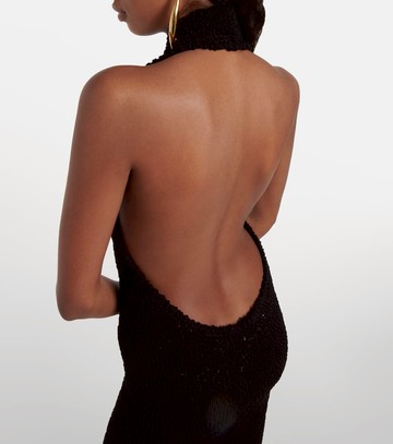 Alexandre Vauthier Halterneck cotton jersey gown