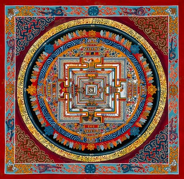 金色點綴時輪曼陀羅——珍稀藝術品 促進正念生活