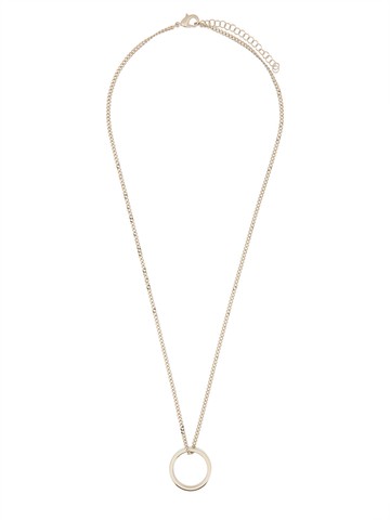 mm6 maison margiela minimal logo ring necklace